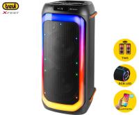 EOL - TREVI XF 780 KB prenosni KARAOKE zvočnik, FM Radio, Bluetooth, 110W RMS, TWS, Equalizer, polnilna baterija, RGB LED osvetlitev, USB / microSD / AUX / MIC-in, črn