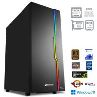 PCPLUS Gamer R5 5600X 16GB 1TB NVMe SSD GTX 1650 8GB Windows 11 Home gaming namizni računalnik