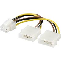 GOOBAY 51360 napajalni kabel / adapter za PC grafično kartico; 6-pin PCI-E/PCI Express adapter