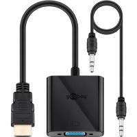 GOOBAY HDMI / VGA 0,15m črn adapter