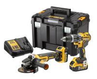 2-DELNI SET AKU ORODJA V TSTAK 5,0Ah 18VDCD796 +DCG405, 2xBATERIJI, POLNILEC Dewalt DCK2080P2T