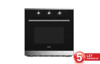 VOX vgradna pečica EBM 7000B IX 70 L, 5 programov, črna/INOX