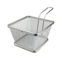 ILSA Košara za serviranje Mini kvadratna 10x10xh7cm 1-ročaj / inox