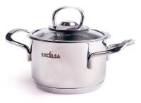 Excelsa Elegance kozica 2 ročaja 16cm inox + pokrov steklo / indukcija