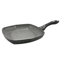 Gusto Casa Cookstone ponev žar 28cm / kvadratna / 1 ročaj / indukcija / aluminij, kamnita prevleka