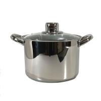 Gusto Casa Steel lonec s steklenim pokrovom 16cm  / 2,5l / 2 ročaja / indukcija / inox, steklo