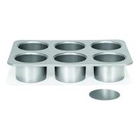 Patisse 6-delni pekač model za mini tortice s snemljivim dnom Silver Top 8x6x22cm / ogljikovo jeklo, premaz