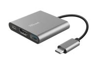 TRUST  MULTIPORT DALYX 3/1 USB-C ADAPTER ALUMINIJ