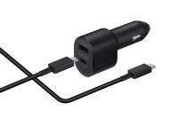 Samsung  AVTOPOLNILEC DVOJNI TIP-C IN USB-A + KABEL TIP-C DO TIP-C