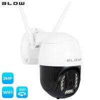 EOL - IP kamera BLOW H-323, WiFi, Super HD 3MP, PTZ vrtljiva, IR nočno snemanje, senzor gibanja, aplikacija, bela