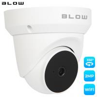IP kamera BLOW H-402, WiFi, Full HD 2MP, vrtljiva 350°, IR nočno snemanje, dvosmerna komunikacija, senzor gibanja, aplikacija, bela
