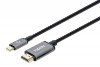 Manhattan Kabel USB-C moški/HDMI moški MAHATTAN, (UHD) 4K@60Hz, 2 m, črna