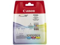 Canon KOMPLET BARVNI CLI-521 CYAN, MAGENTA, RUMENA