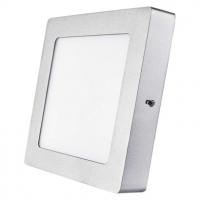 LED panel nadometni, kvadratni, srebrn, 12,5W, nevtralno bela 