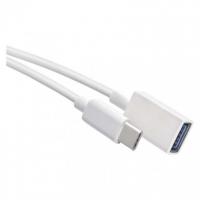 Kabel USB-A / USB-C, 3.0 OTG, podatki, 15 cm, bela