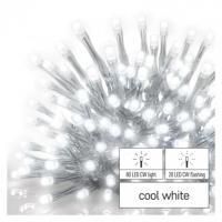 Standard LED povezovalna veriga utripajoča – ledene sveče, 2,5 m, zun., hl. bela