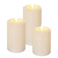 LED dekoracija – 3× voščena sveča, 12,5 cm, 3× AAA, časovnik