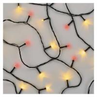 LED božična veriga nihajoča, 12 m, zunanja in notranja, vintage/rdeča