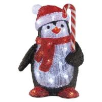 LED božična pingvin, 30,5 cm, zunanji in notranji, hladna bela