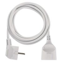 Podaljšek 3 m / 1 vtičnica / beli / PVC / 1 mm2