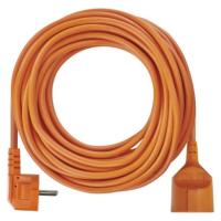 Podaljšek 20 m / 1 vtičnica / oranžni / PVC / 250 V / 1 mm2