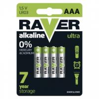 Baterija RAVER Alkaline LR03 AAA 4 blister