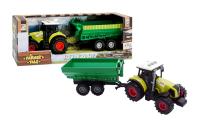 Traktor Farm s prikolico, z zvokom, 35 cm