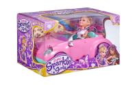 Punčka Sparkle Girlz z vozilom, set, 27 cm