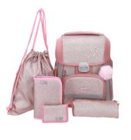 TORBA ŠOLSKA FASHION ROSEGOLD 5/1 SET